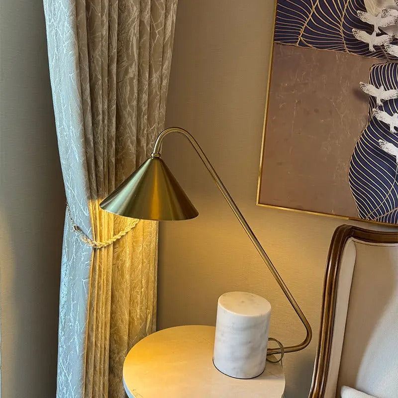 Modern Marble Base Cone Table Lamp