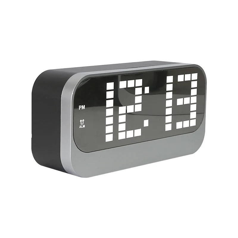 Rectangular LED Alarm Clock with Large Digital Display