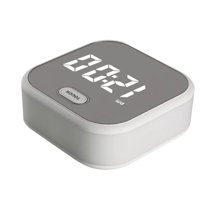 Square LED Alarm Clock with Touch Button and Color Night Light
