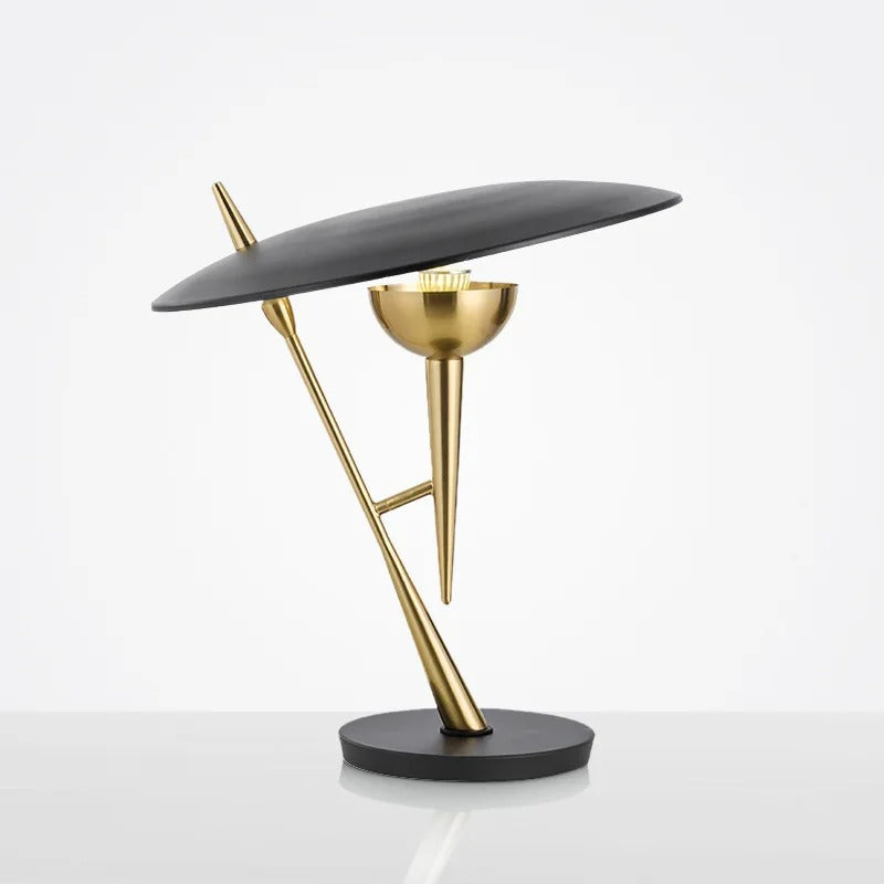 Modern Geometric Table Lamp with Floating Disc Shade