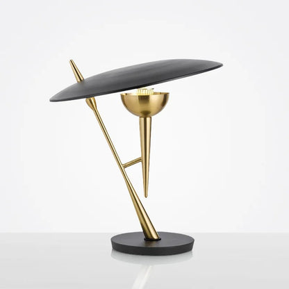 Modern Geometric Table Lamp with Floating Disc Shade