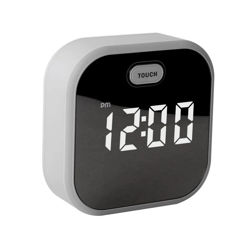 Square LED Alarm Clock with Touch Button and Color Night Light