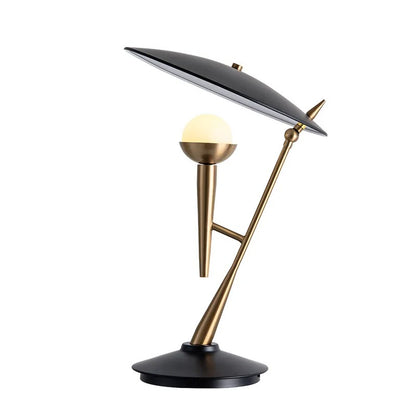 Modern Geometric Table Lamp with Floating Disc Shade